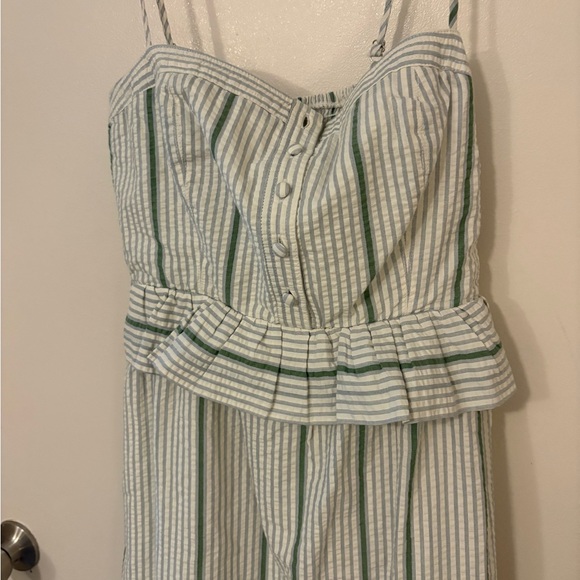 Tuckernuck Striped Midi Dress in White and Green - Picture 3 of 10
